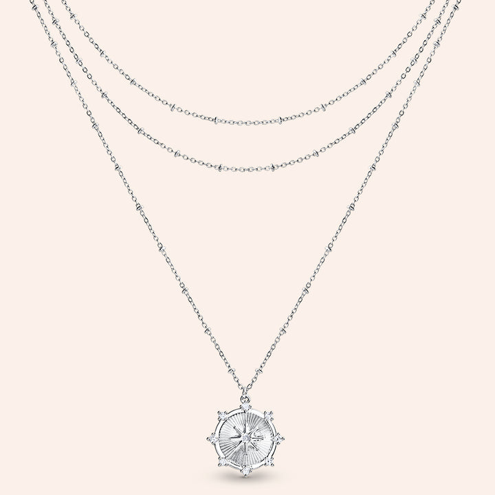 Reagan Star Medallion Pendant Layered Necklace