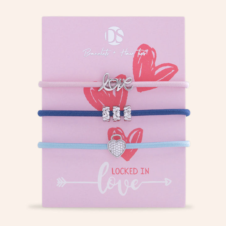 Love Me Tight Hair Ties & Bracelet Jewels - Set of 3